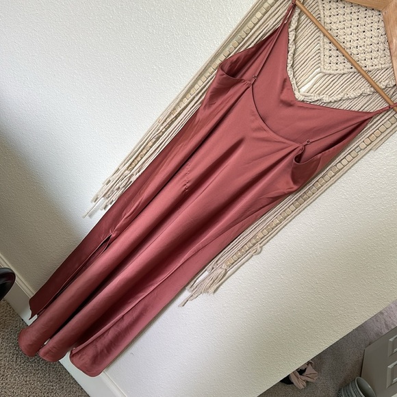 Abercrombie and Fitch - Elegant Rust Slip Dress L - Picture 5 of 6